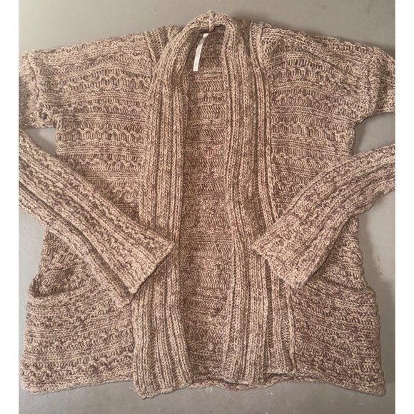 Free‎ people, brown knit, sweater cardigan size small - Picture 1 of 7